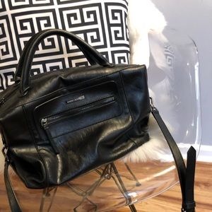 Armani Exchange luxury black lather bag